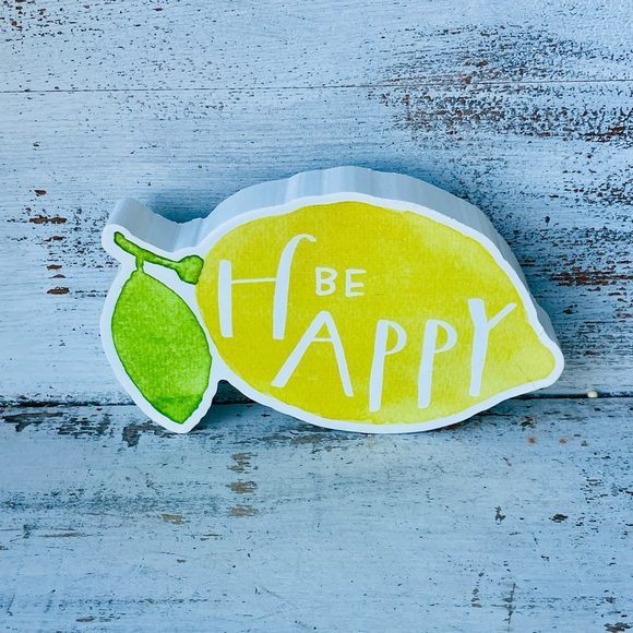 *Be Happy Chunky Lemon Shelf Sitter - Picture 7 of 11